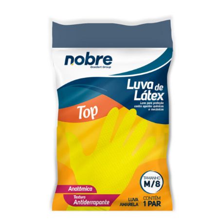 Imagem de LUVA LATEX NOBRE AMARELA TOP M