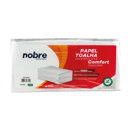 Imagem de PAPEL TOALHA INTERFOLHAS CONFORT 20X22 100% CELULOSE - 1250 FOLHAS