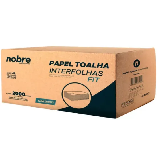 Imagem de PAPEL TOALHA INTERFOLHAS FIT 20X23 100% CELULOSE - CX 2000 FOLHAS