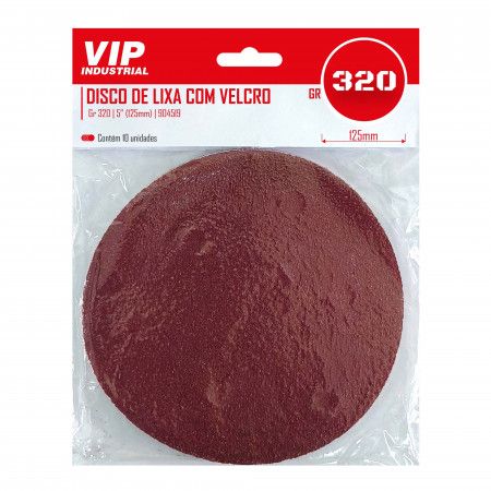 Imagem de DISCO LIXA C/ VELCRO - 5" 125mm GR 320 [C/10]