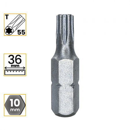 Imagem de BITS TORX CURTO PREMIUM T55 - Enc. 10mm x 36mm