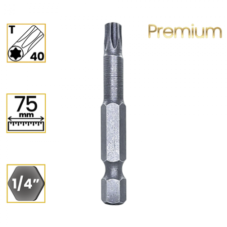 Imagem de PONTA TORX PREMIUM T40 - Enc. 1/4" x 75mm