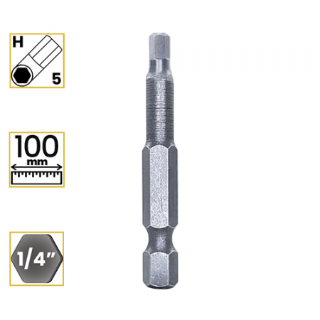 Imagem de PONTA ALLEN 5mm - Enc. 1/4" x 100mm [C/10]