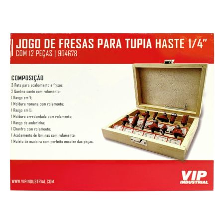 Imagem de JG DE FRESAS PARA TUPIA 1/4" [12 PÇS]