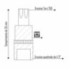 Imagem de SOQ TORX MANUAL CURTO T50 - Enc. 1/2" x 55mm