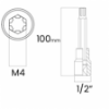 Imagem de SOQ RIBE MANUAL LONGO M4 - Enc. 1/2" x 100mm