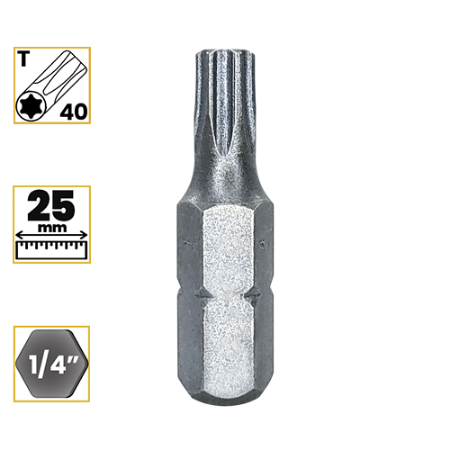 Imagem de BITS TORX T40 - Enc. 1/4" x 25mm [C/10]