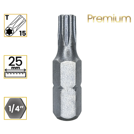 Imagem de BITS TORX PREMIUM T15 - Enc. 1/4" x 25mm